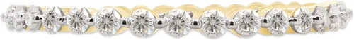 Miniatura 2 de SAVEARTH DIAMONDS Anillo de compromiso apilable de 12 ct t.w de diamante de moissanita de eternidad completa y de corte redondo en oro de 14
