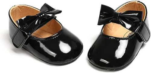 Miniatura 5 de SOFMUO Mary Jane - Zapatos planos con lazo, zapatos de ballet para niñas pequeñas, primeros caminantes, para boda, Navidad, zapatos de vestir