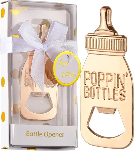 Miniatura 6 de WeddParty - 12 piezas de regalos de devolución de baby shower para suministros de invitados, abrebotellas con forma de biberón con embalaje