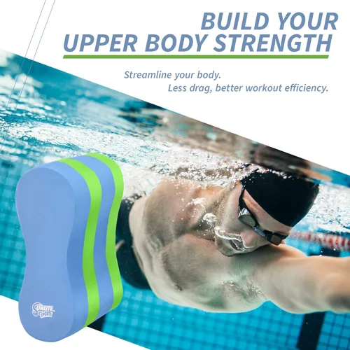 Miniatura 6 de Sunlite Sports Boya de tracción EVA de 5 capas para piernas - Ayuda para entrenamiento en piscina, soporte para piernas y caderas para adultos