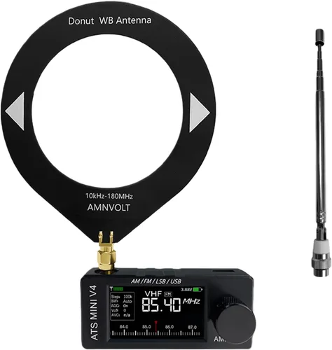 Miniatura 10 de ATS mini V4b Si4732 DSP Radio, Si4732 receptor de onda corta de banda con ESP32-S3, pantalla IPS de 1.9 pulgadas, circuito Hi-Z y amplificador