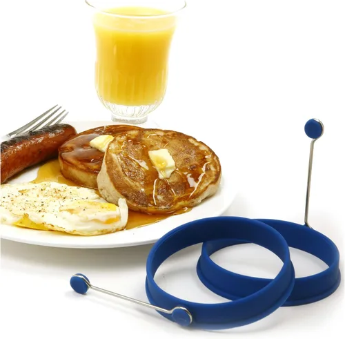 Miniatura 4 de Norpro anillo de silicona para panqueques y huevos, 1, Azul