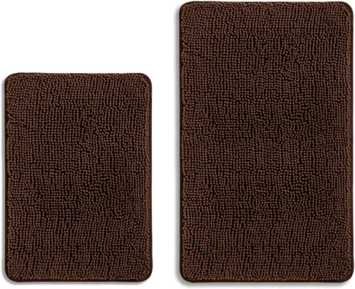 Miniatura 440 de Alfombra de baño pequeña de 12 x 18 pulgadas, lavable y absorbente, antideslizante, alfombra de baño de felpilla gruesa y suave para baño, ducha