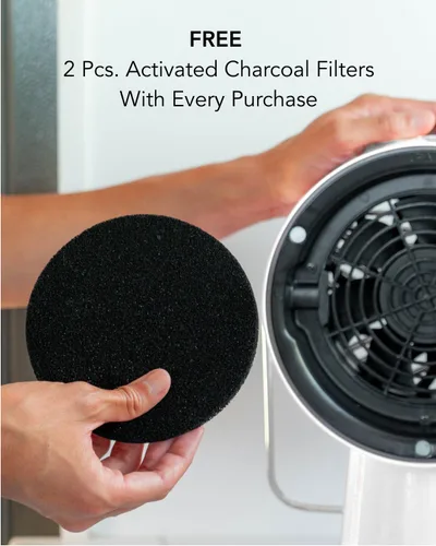 Miniatura 9 de AirHood Campana extractora con cable Extractor de cocina portátil con 2 filtros de aire de carbón activado y filtro de aceite de acero inoxidable