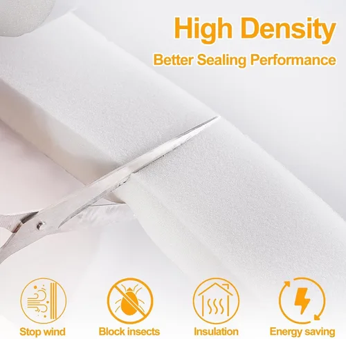 Miniatura 3 de Cinta de espuma de alta densidad para aire acondicionado para ventana, 1 x 1 pulgada de grosor con adhesivo para aislamiento de CA de ventana