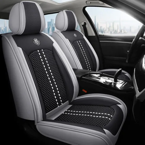 Miniatura 13 de Juego de 2 fundas de asiento delanteras para Volvo XC40 Recharge Pure Electric 2021-2023, fundas antideslizantes de seda de hielo y cuero