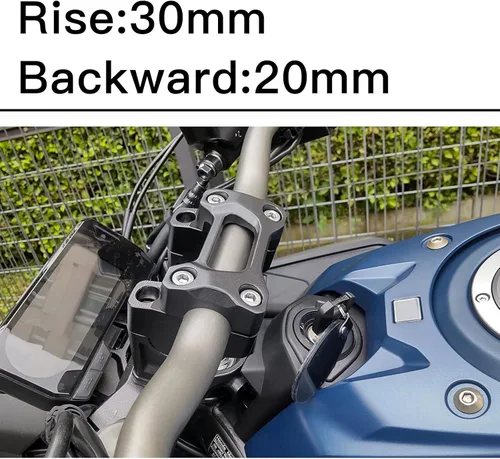 Miniatura 4 de Elevador de manillar de motocicleta compatible con Triumph Trident 660 (negro)