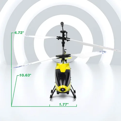 Miniatura 8 de Cheerwing U12S Mini helicóptero RC con cámara helicóptero de control remoto para niños y adultos Amarillo