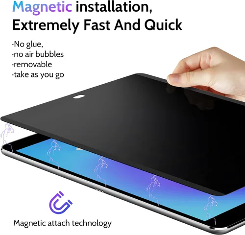 Miniatura 3 de Peslv Protector de pantalla magnético de privacidad para iPad de 9ª, 8ª, 7ª generación de 10.2 pulgadas, iPad Air 3ª y iPad Pro de 10.5 pulgadas