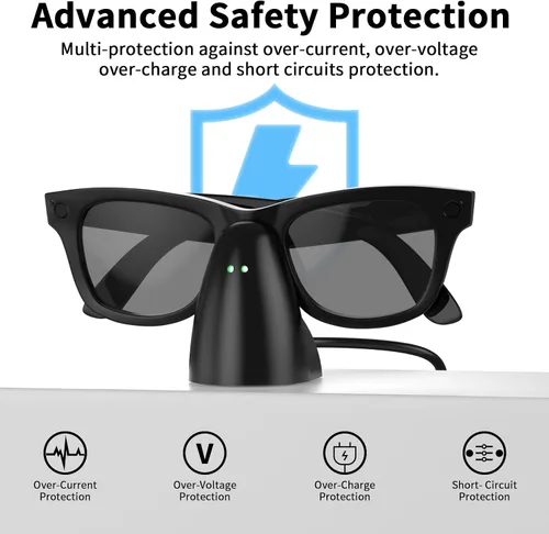 Miniatura 4 de Soporte de carga compatible con gafas inteligentes RayBan Meta, base de carga portátil para Wayfarer, Headliner y Skyler Gen 1 con cable USB-C de 59
