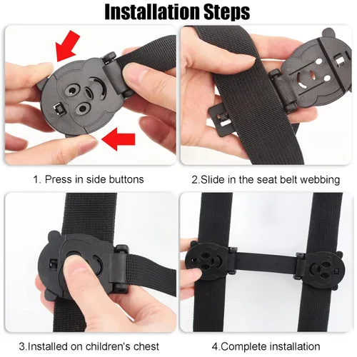 Miniatura 3 de Correa de Seguridad Anti Escape con Hebilla y Clip para Pecho de Bebé (Menos de 1.5 Años) Arnés con Clip de Pecho, Correa de Seguridad para Bebé