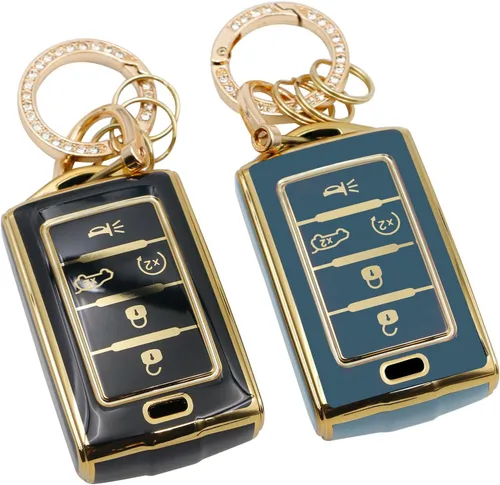 2pcs for Jeep Key Fob Cover Compatible with Jeep Grand Cherokee L Grand Wagoneer 2022 Wagoneer 2022 Grand Cherokee