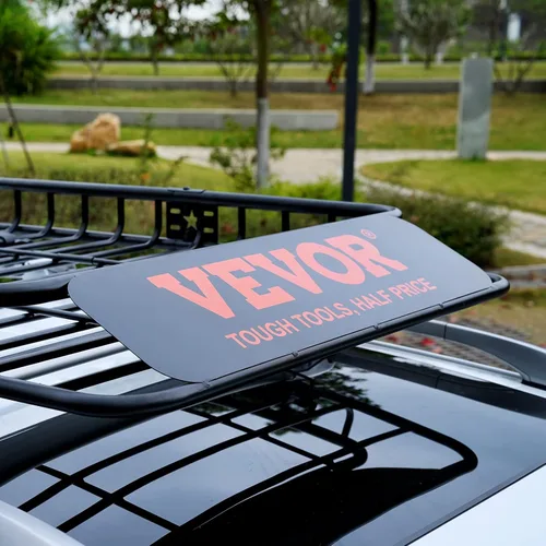 Miniatura 8 de VEVOR Cesta de Carga para Portaequipajes de Techo, 64" x 39" x 6" Transportador de Carga para Techo con Extensión, Acero Resistente de Servicio