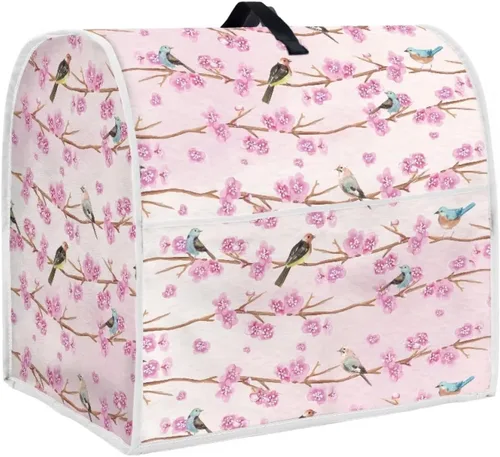 Miniatura 8 de Piezas de mezclador floral, funda para batidora de cocina con patrón de margaritas azules con mango superior portátil, lavable a máquina, accesorios