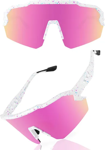 Ukoly Gafas de sol de béisbol para hombres y mujeres, gafas de sol deportivas para béisbol, correr, ciclismo, protección UV400, TR90, marco 615