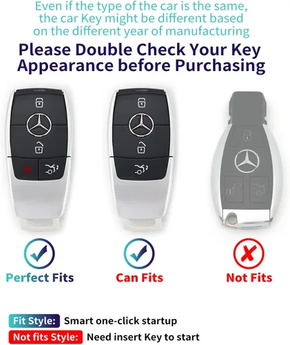 Miniatura 2 de Creativity Adecuado para funda de llaves Mercedes Benz. La caja de llaves de TPU suave avanzada es compatible con CLS CLA GLA AMG A C E S G GLC GLE