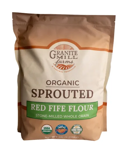 Miniatura 3 de Granite Mill Farms Harina de trigo rojo orgánico germinado, 30 onzas