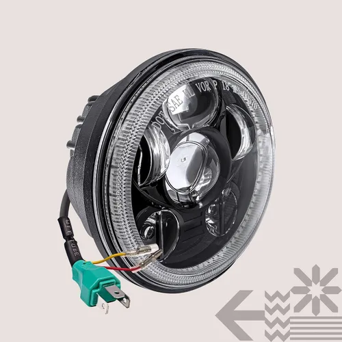 Miniatura 9 de TRUE MODS - Faro LED Harley de 5.75 pulgadas para Harley Davidson [acabado negro] [HALO DRL] [Cumple con DOT] Faro LED redondo para motocicleta Dyna