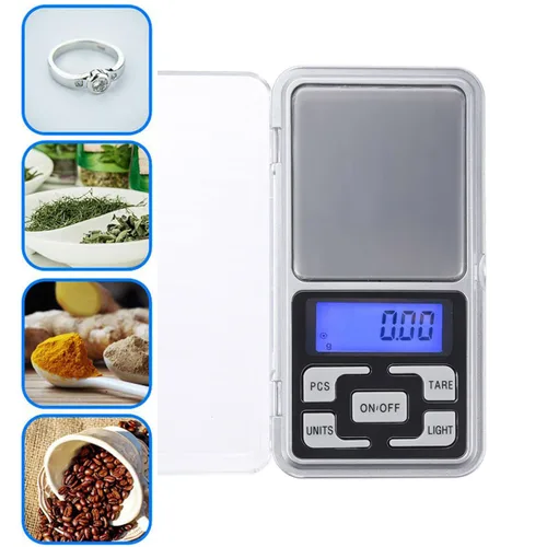 Miniatura 2 de TXY Mini escala digital de alta precisión joyería peso bolsillo escala 7.05 oz-0.00 oz pantalla LCD escala electrónica cocina