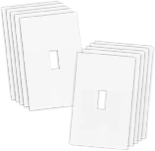 Miniatura 9 de Placas decorativas de pared sin tornillos de 1 gang, cubierta de placa frontal termoplástica irrompible de tamaño estándar para interruptor de En