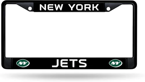 Miniatura 36 de Rico Industries Marco cromado negro primario de fútbol americano de la NFL con inserciones de plástico de 12" x 6" accesorio para automóvil/camión