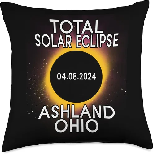 Miniatura 4 de Ashland Ohio Solar Eclipse 2024 Total Solar Eclipse 2024 Ashland Ohio - Almohada de 16 x 16 pulgadas, multicolor