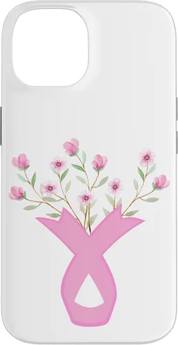 Miniatura 4 de iPhone 13 Flower Jar Pink Ribbon Breast Cancer Concientización Mes de Mujeres Caso
