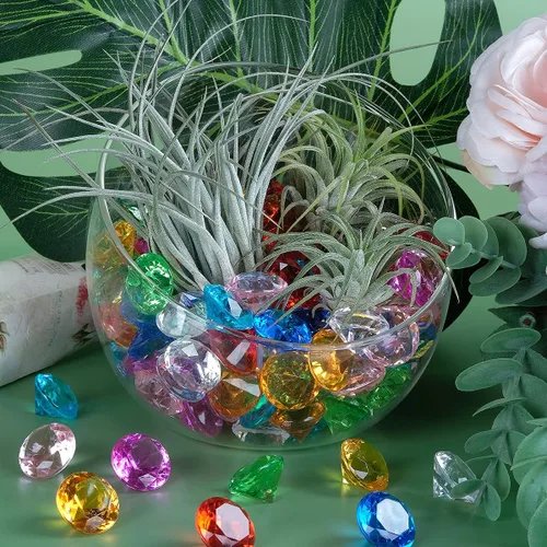 Miniatura 4 de Babenest - Relleno de jarrón de gemas falsas de diamantes acrílicos, 240 piezas de diamantes de imitación de 3/4 pulgadas, joyas de cristal