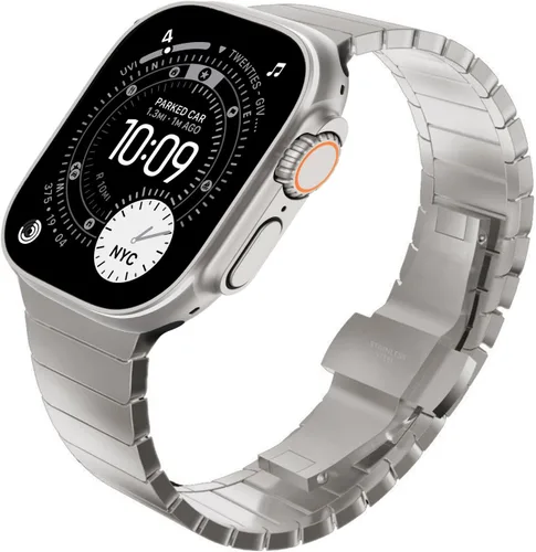 Miniatura 30 de KADES Correa de acero inoxidable compatible con Apple Watch Band Ultra 3/2/1 de 1.73 pulgadas Series 11/10 de 1.81 pulgadas/1.65 pulgadas, Series