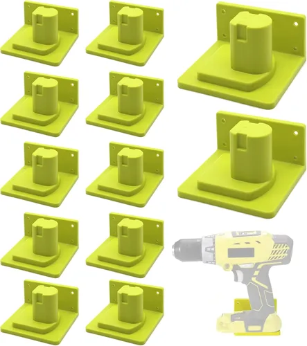 Miniatura 11 de Paquete de 10 soportes de pared para herramientas compatibles con Ryobi 18V herramientas eléctricas soporte para muelle de pared gancho organizador