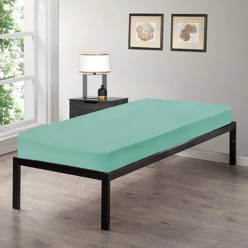 Miniatura 7 de Gilbins Sábana bajera ajustable de 30 x 75 pulgadas, hecha de algodón, perfecta para literas de campamento, caravanas, camas de invitados Blanco
