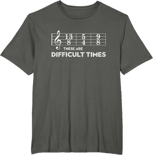 Miniatura 5 de Musician - Camiseta con texto en inglés "These are Difficult Times", talla S