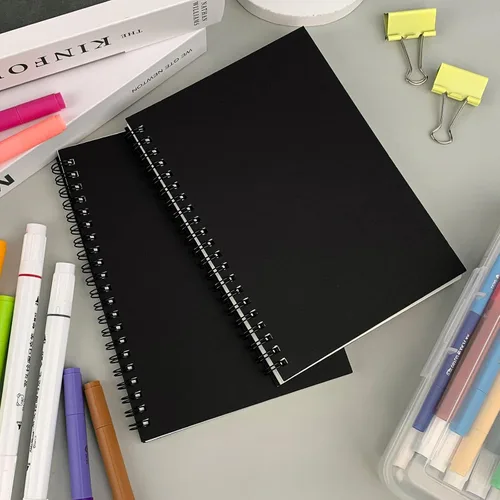 Miniatura 6 de DSTELIN Cuaderno en espiral en blanco, paquete de 3, tapa blanda, libro de bocetos, 100 páginas / 50 hojas, 7.5 pulgadas x 5.1 pulgadas, 100GSM