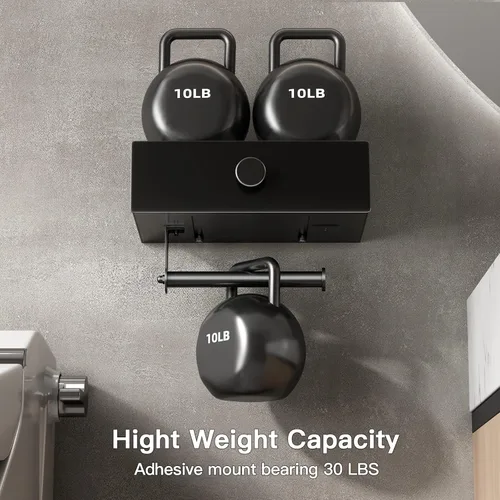 Miniatura 5 de VOLDRA Soporte de papel higiénico con estante negro dispensador de toallitas para baño Soporte de papel higiénico con cajón de diseño