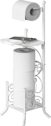 Miniatura 8 de Portarrollos de papel higiénico para baño de Simple Houseware con estante para teléfono celular, bronce