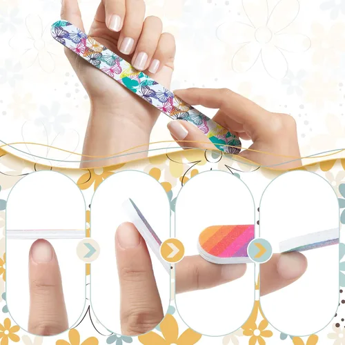 Miniatura 3 de 60 limas de uñas de verano, tablero de esmeril colorido, grano 150/150, mini limas de uñas a granel de doble cara, herramientas profesionales