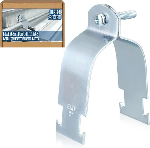 Miniatura 15 de Landhoow Emt Pipe - Abrazaderas universales de puntal para canal, accesorio de conducto electro galvanizado con perno y tuerca, herramienta