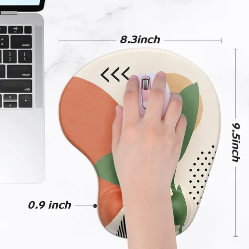 Miniatura 6 de Hsurbtra - Alfombrilla ergonómica para mouse con soporte para el reposamuñecas, alfombrillas de gel con base de poliuretano antideslizante, tapete