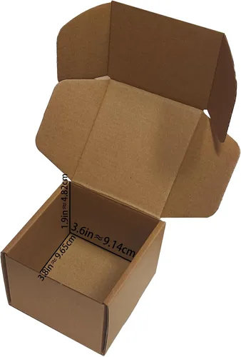 Miniatura 3 de Paquete de 25 cajas de envío de cartón corrugado marrón de 4 x 4 x 3 pulgadas, cajas de embalaje para pequeñas empresas, cajas para regalos
