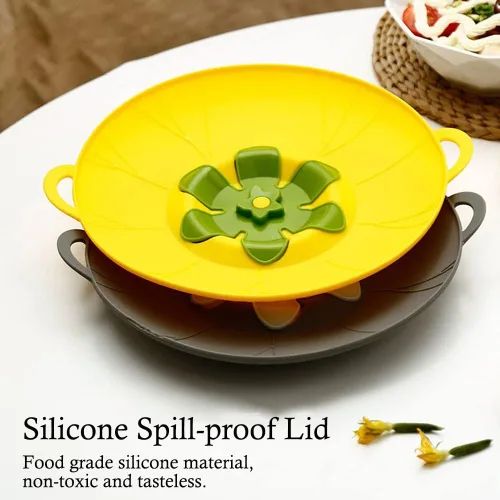 Miniatura 8 de 3 piezas de juego de tapas de silicona, cubierta anti salpicaduras para microondas, tapas reutilizables resistentes al calor, protección contra