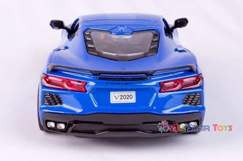 Miniatura 5 de 2020 Chevrolet Corvette C8 Stingray Blue Metallic "Timeless Legends" 1/24 Modelo de auto fundido a presión por Motormax