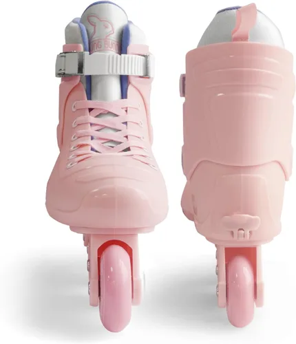 Miniatura 5 de Patines en línea para mujeres y niñas, cuchillas de rodillo de tamaño ajustable para mujeres adultas, carcasa dura ABEC-7, suaves y cómodos Rosado