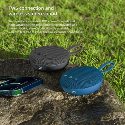 Miniatura 6 de Altavoz Bluetooth magnético de 6 W con sonido HiFi con reproducción de tarjeta TF, micrófono integrado, BT5.3, emparejamiento TWS, IPX6 impermeable