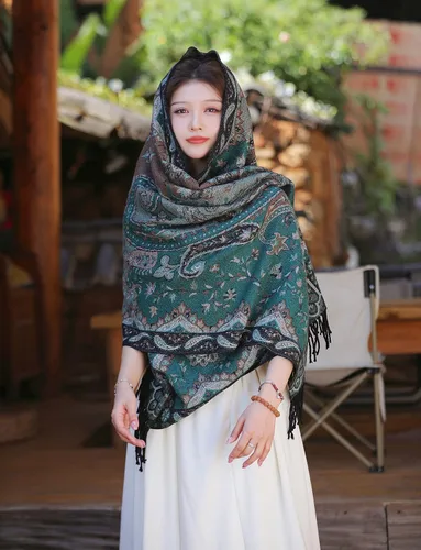 Miniatura 47 de iCuviy Bufanda grande de moda para invierno, chales y envolturas para mujer, extra suave, sensación de cachemira, bufandas frías para mujer