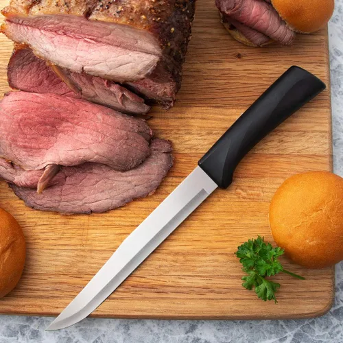 Miniatura 4 de RADA Anthem Series - Cuchillo de corte de acero inoxidable con mango ergonómico de resina negra, 11-5/8 pulgadas, paquete de 2