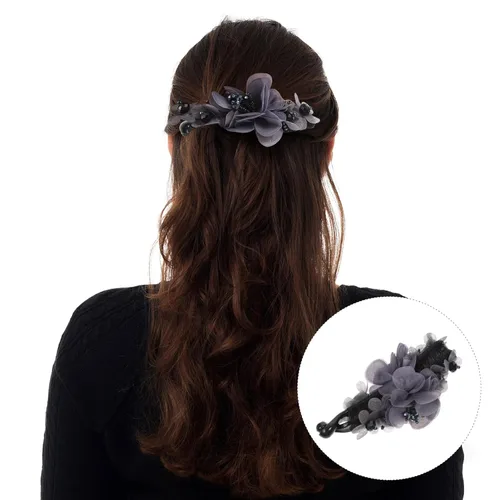 Miniatura 8 de Pinza para el pelo de plátano, pinzas para el pelo de flores, pinzas de mandíbula para el cabello con diamantes de imitación, pinzas para el cabello