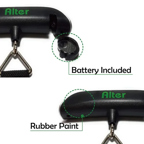 Miniatura 4 de Báscula digital para equipaje 110 libras pintura de goma con sensor de temperatura y función de tara plata batería incluida