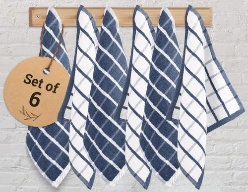 Miniatura 117 de Urban Villa Toallas de cocina 100% algodón, paquete de 6, altamente absorbentes, de secado rápido, súper suaves, de primera calidad, para cocina