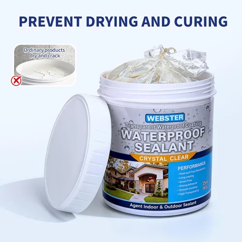 Miniatura 7 de WEBSTER Adhesivo impermeable invisible de 35 onzas para techos, paredes, baño, ducha, alféizares de ventanas, revestimiento impermeable