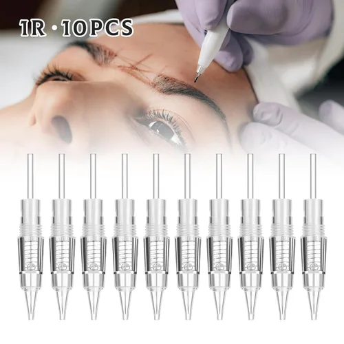 Miniatura 7 de ATOMUS 10 Uds. Cartucho de tatuaje de cejas Agujas desechables de maquillaje permanente para máquina de tatuaje delineador de ojos de cejas (1R)